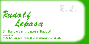 rudolf leposa business card